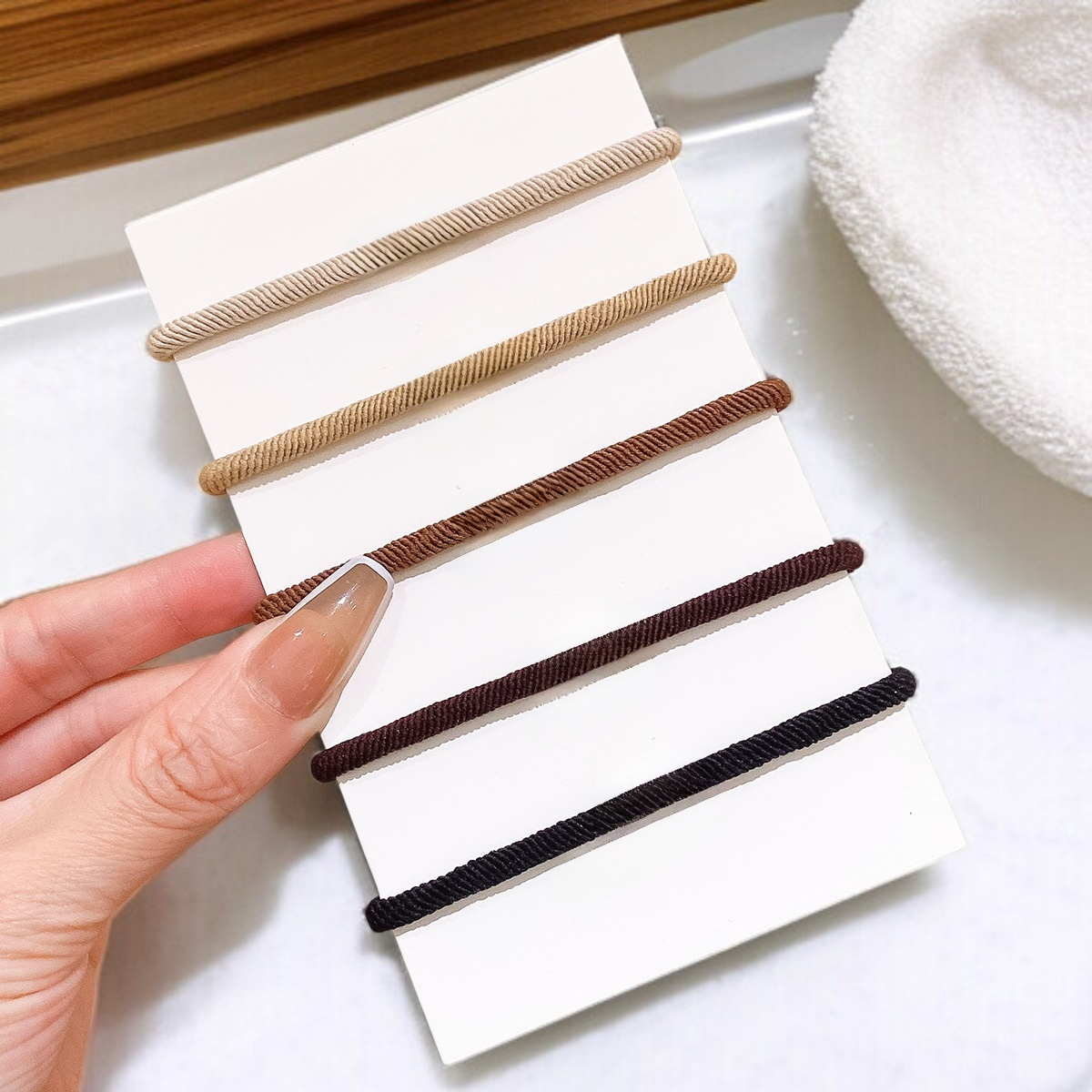 베이스 헤어끈 제품 디테일