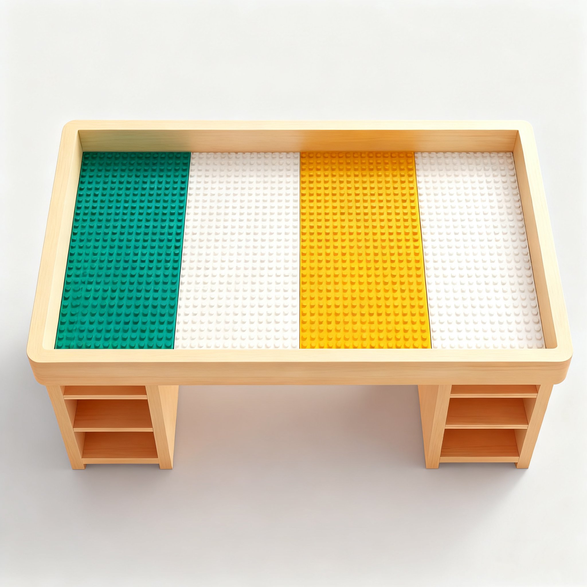 โต๊ะประกอบบล็อกสำหรับเด็กสีสันสดใส