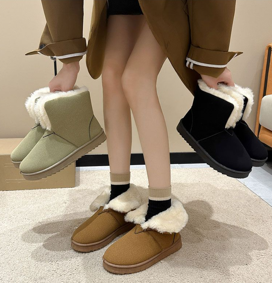 두꺼운 안감으로 따뜻한 여성용 실내화