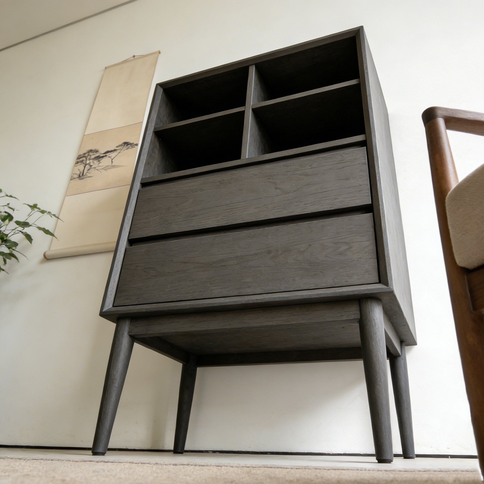 壁際小型収納キャビネット