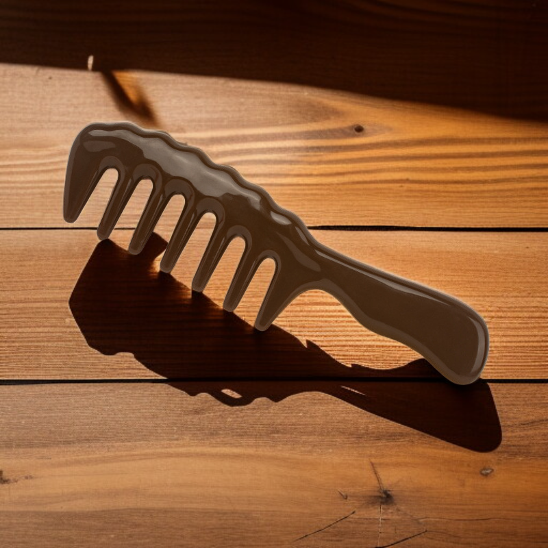 厚くて幅広の歯のマッサージコーム