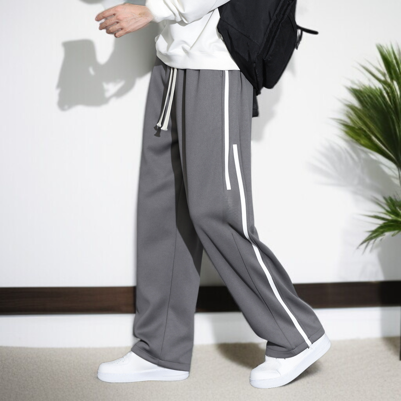 남자 추동 루즈핏 와이드 맨투맨 캐주얼 팬츠
