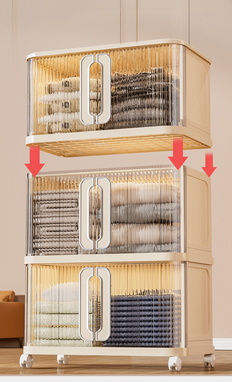 大容量収納スペースのあるキャビネット