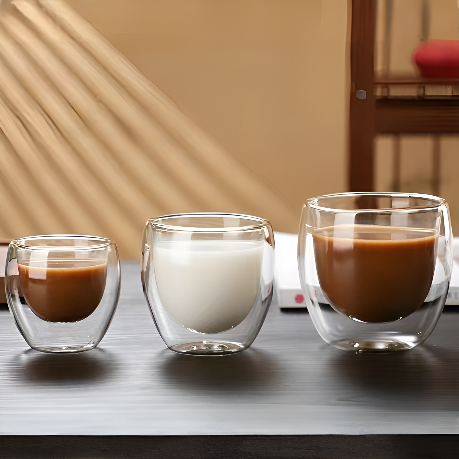 家用高硼硅雙層玻璃杯