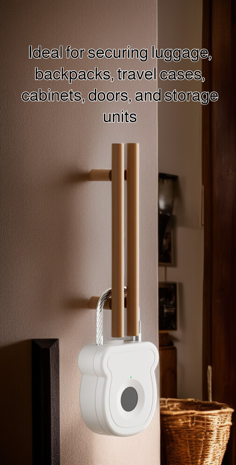 Smart fingerprint padlock front view