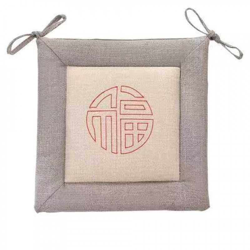 Detachable Washable Simple Linen Chair Cushion, Thickened and Breathable Seat Pad