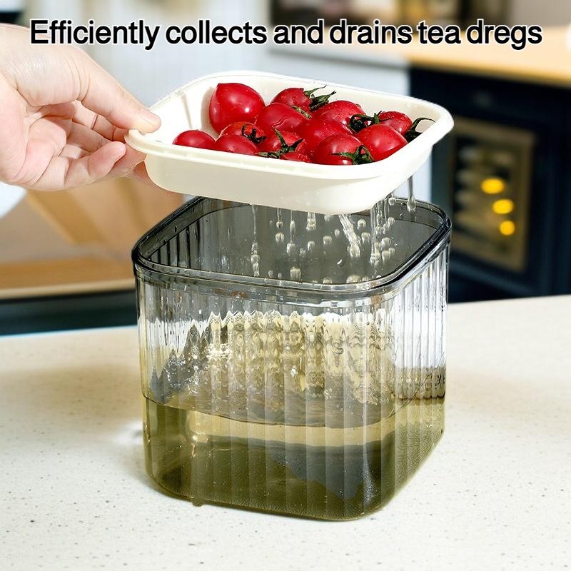 Tea dregs bucket, tabletop tea drain bucket