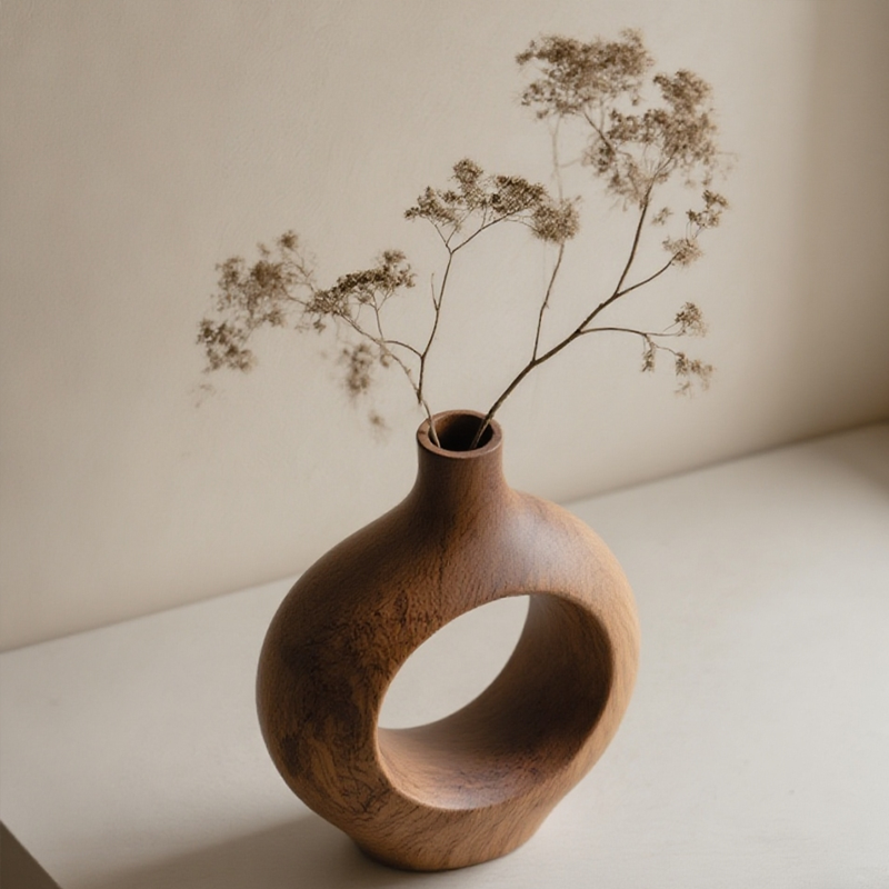 木工花瓶インテリア