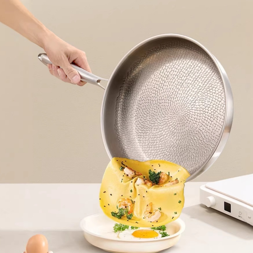 Uncoated Non-Stick Frying Pan