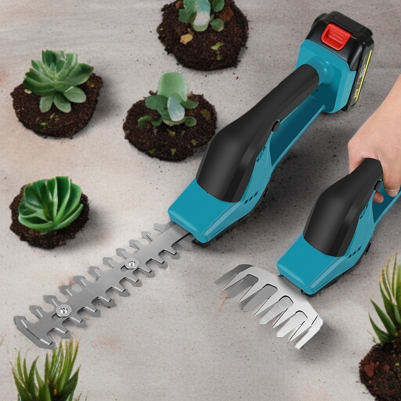 Tondeuse multifonction à batterie lithium pour gazon, désherbage et taille de haies