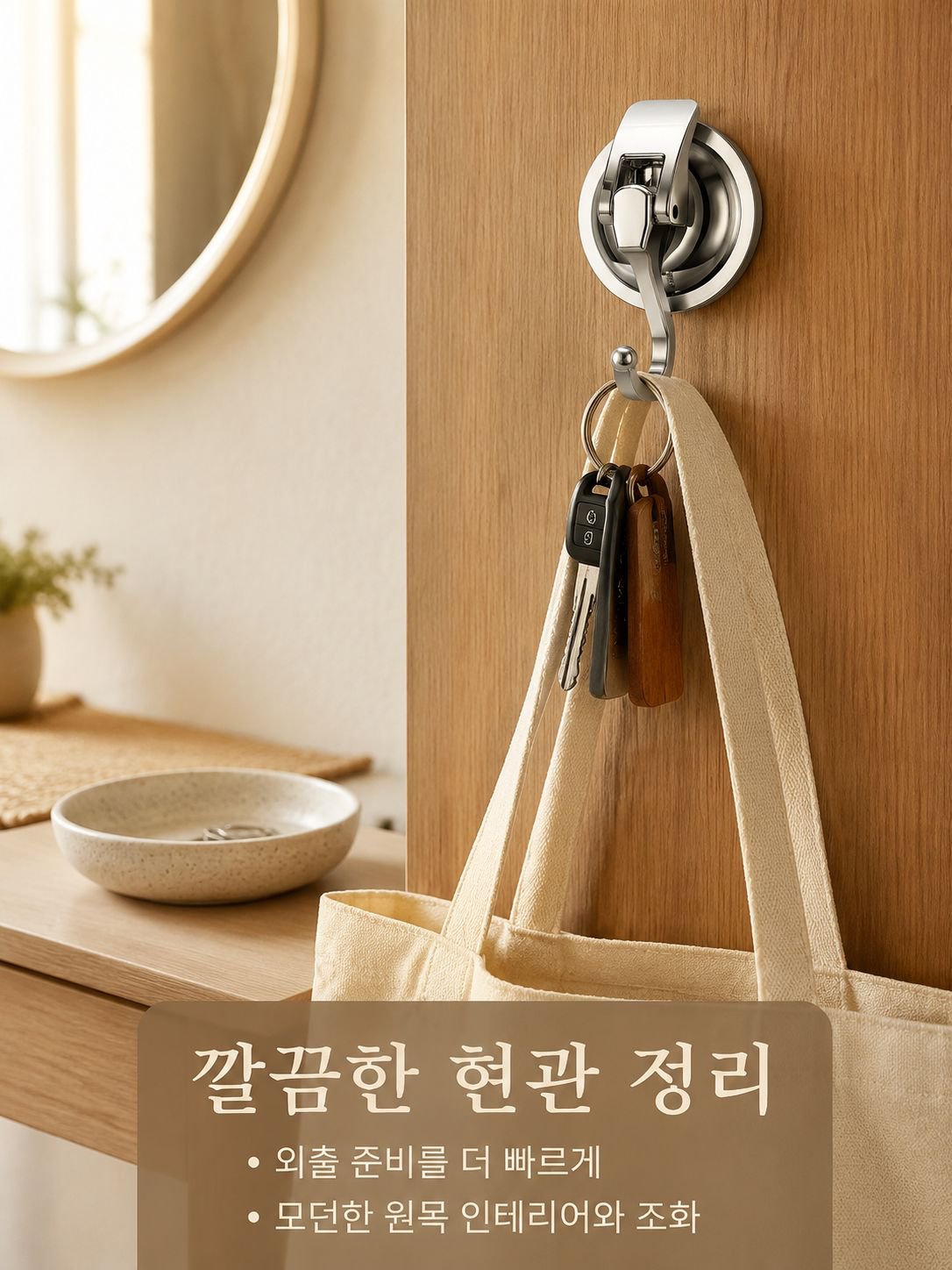 간편하게 탈부착 가능한 무타공 걸이