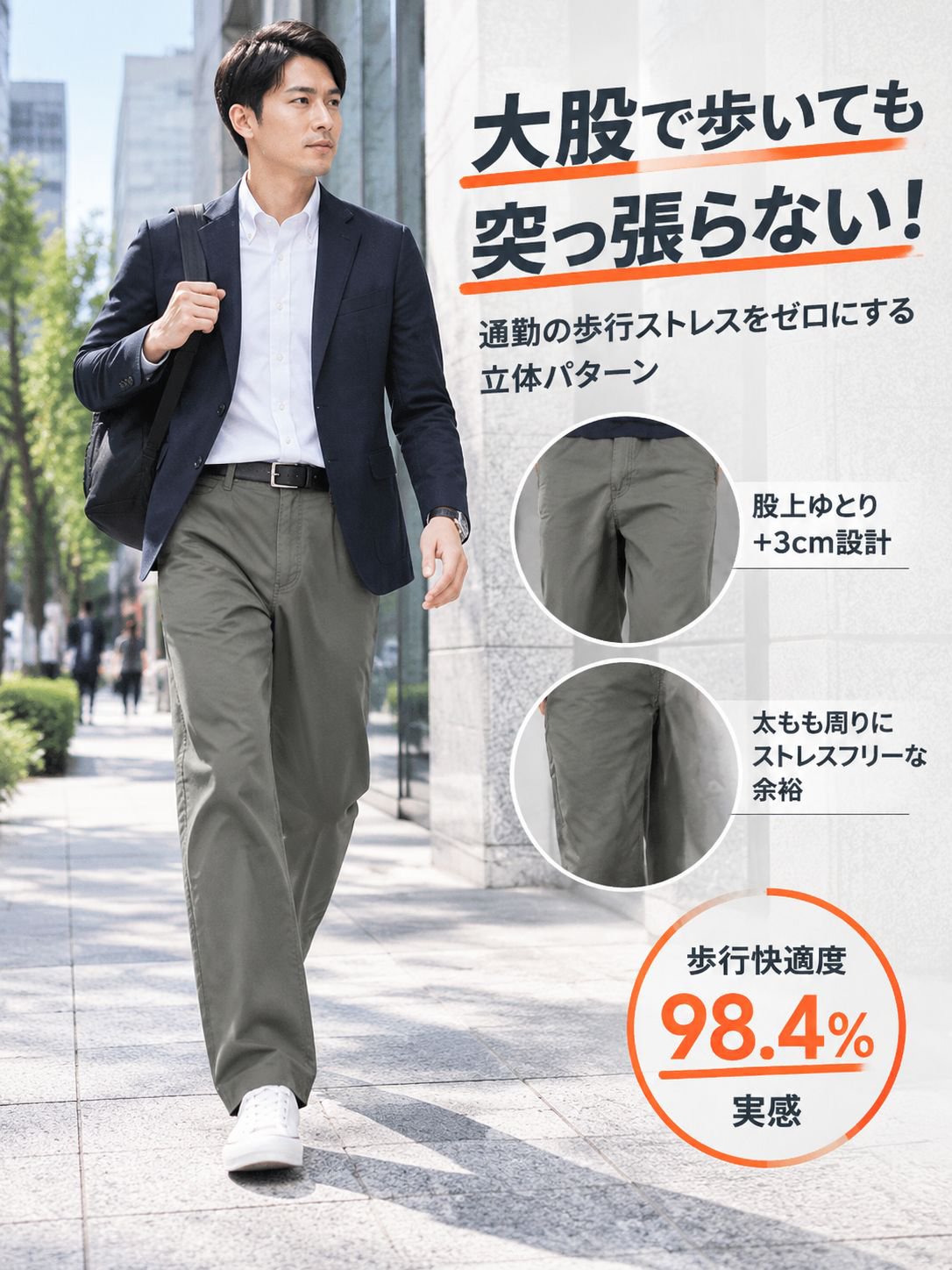 メンズワイドレッグサマーパンツ