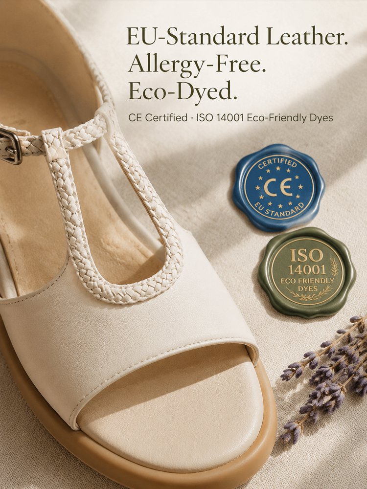 Niche Woven Buckle Strap Roman Sandals