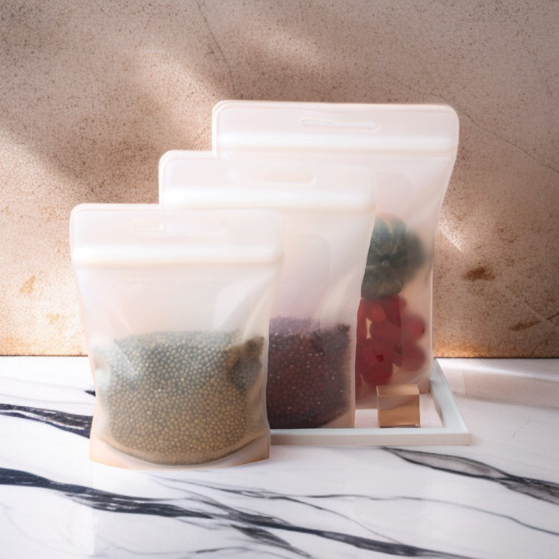 Kitchen household silicone food storage bags