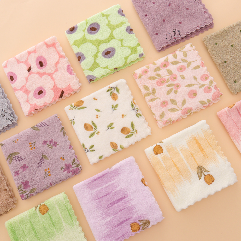 Pañuelo cuadrado estampado sin pelusa