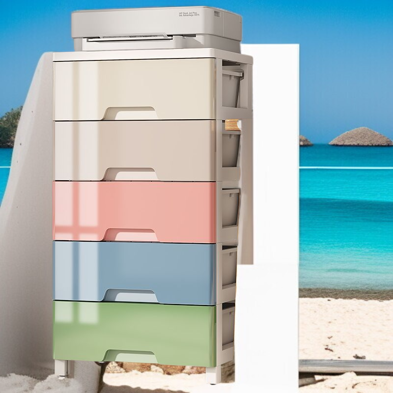 와이드 대용량 가정용 플라스틱 수납장 거실 침실 옷 장난감 수납장 서랍형 잡동사니 수납장