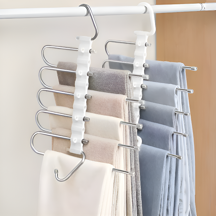 折りたたみ式伸縮ズボンハンガー