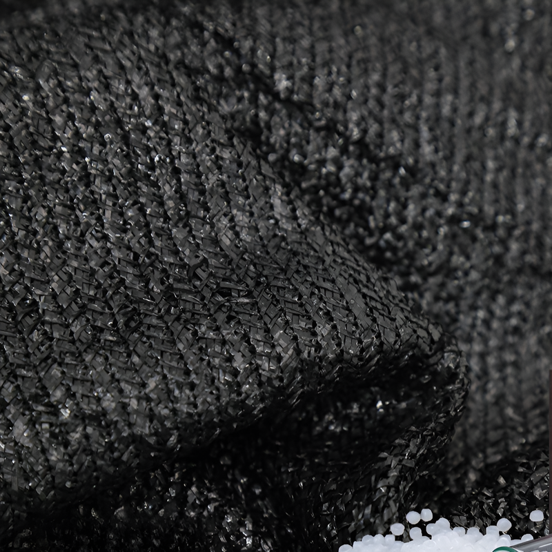 庭院用厚手黒色遮光ネット・縁取り強化・高密度穴加工