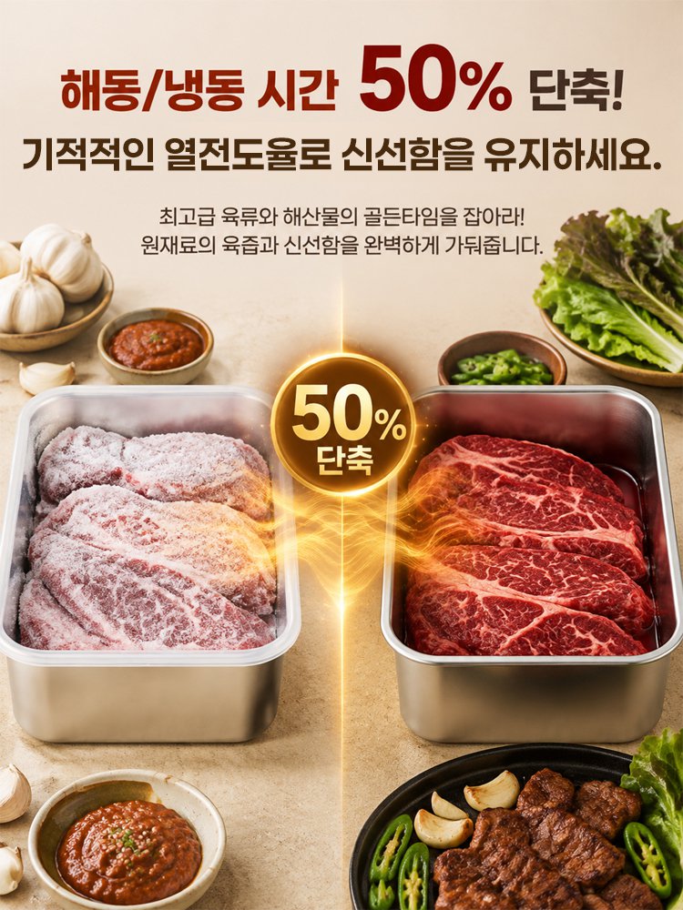 독일 의료등급 항균 스테인리스 반찬통 보관용기