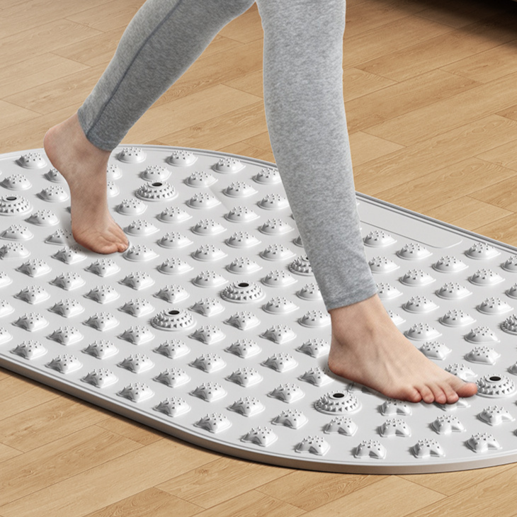 Silicone acupressure mat, large soft foot massage mat, home yoga mat