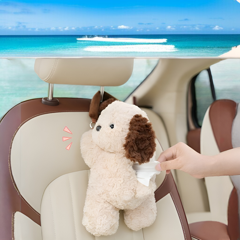 차량용 강아지 걸이 티슈 케이스 커버 다용도 시트 등받이 티슈 케이스 큐티 티슈 케이스 커버 차내