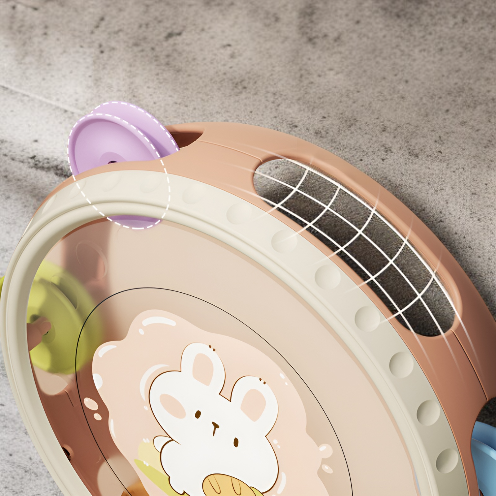 밝은 색상의 아기 탬버린 근접 사진