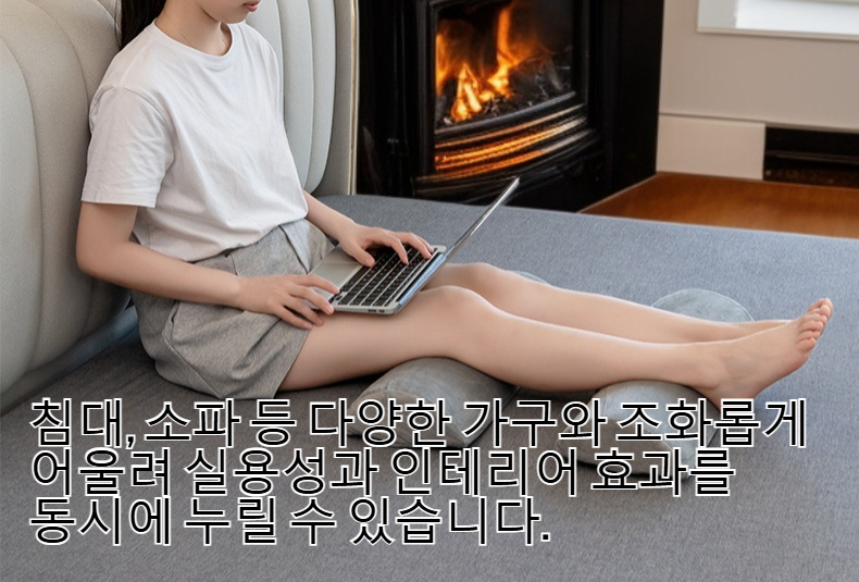 인체공학적 설계의 허리 지지대 쿠션 디테일