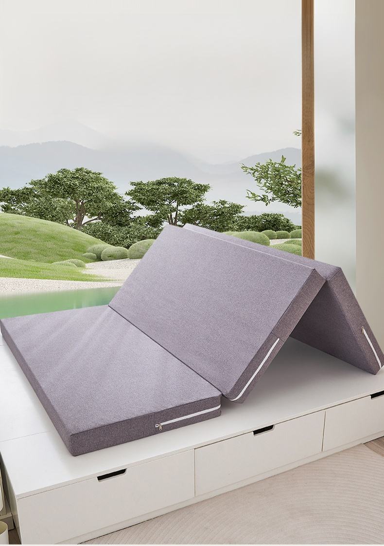Tatami mattress folded for easy storage and portability