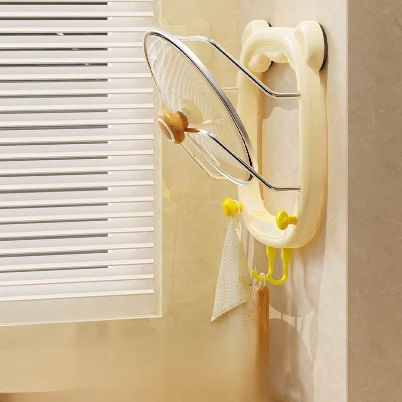 Non perforated double-layer pot lid storage rack