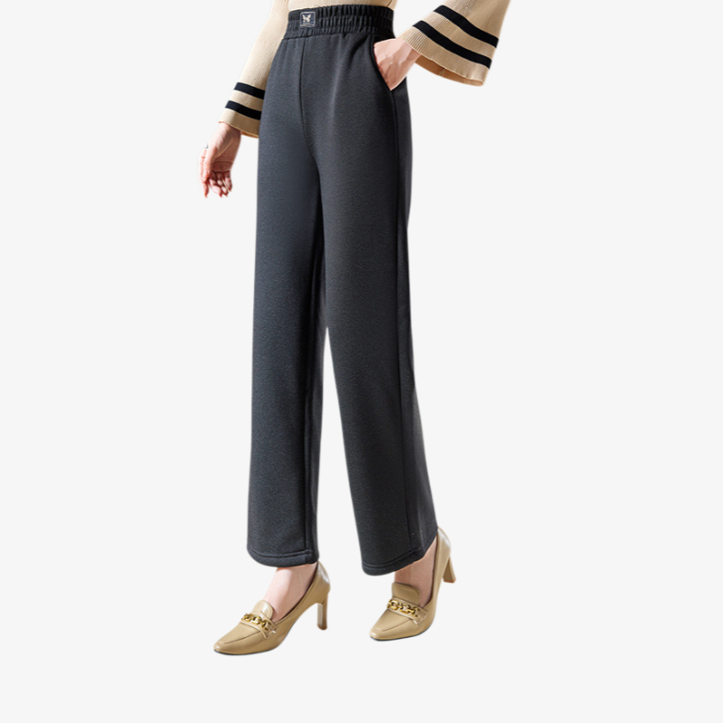 여성 캐주얼 패션 기모 도톰 와이드 팬츠 쉬넬 캐주얼 팬츠 추동 기모 와이드 팬츠 코듀로이 캐주얼 팬츠