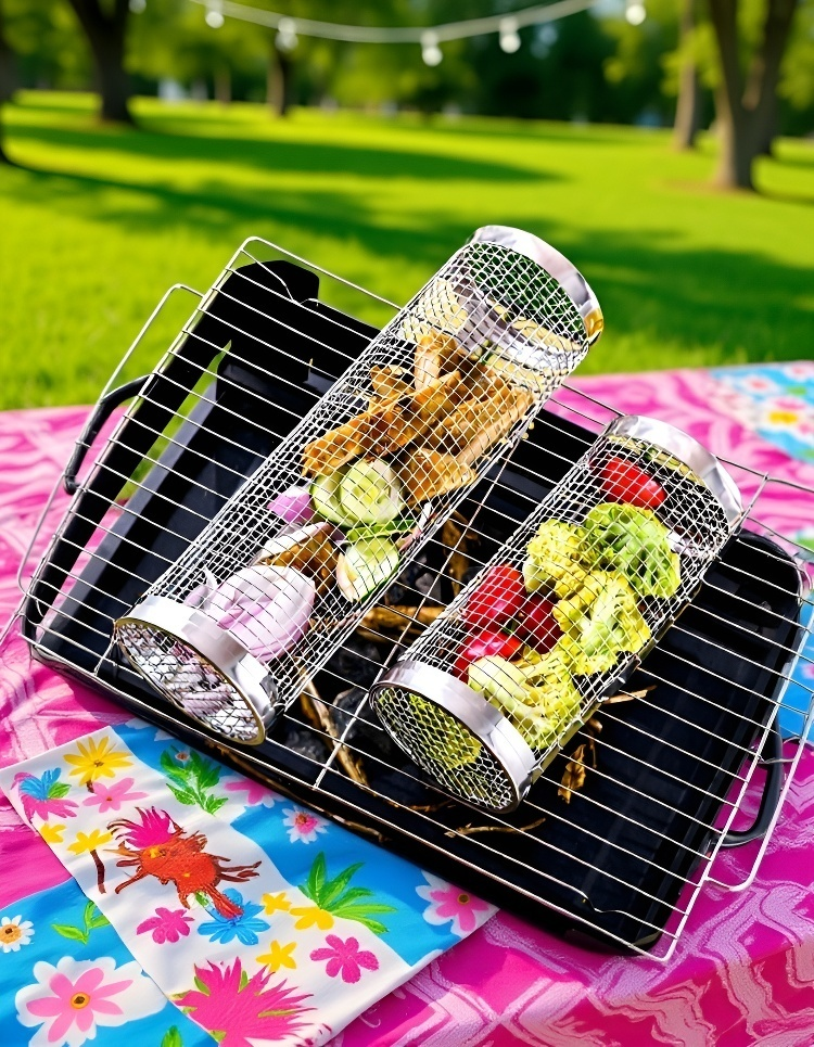 Compact barbecue grill for picnics