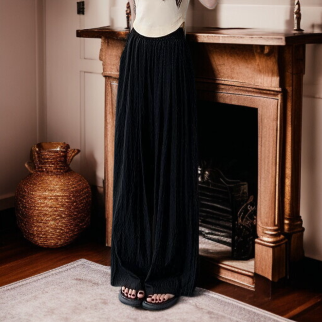 여자 여름 슬림 와이드 팬츠 야마모토 슬랙스 팬츠 살결 드롭 와이드 팬츠 나른 와이드 여름 여성 바지