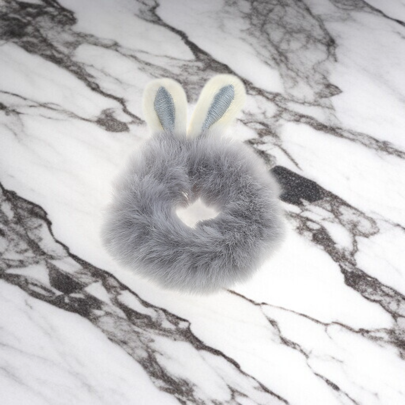 兔耳朵毛絨發圈