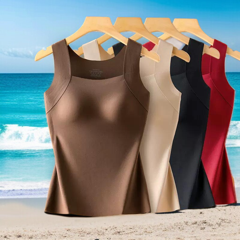 추동 헴라인 구름 누드 속옷 보온 조끼 여 고정배 스킨 이너웨어 내복 보온 조끼