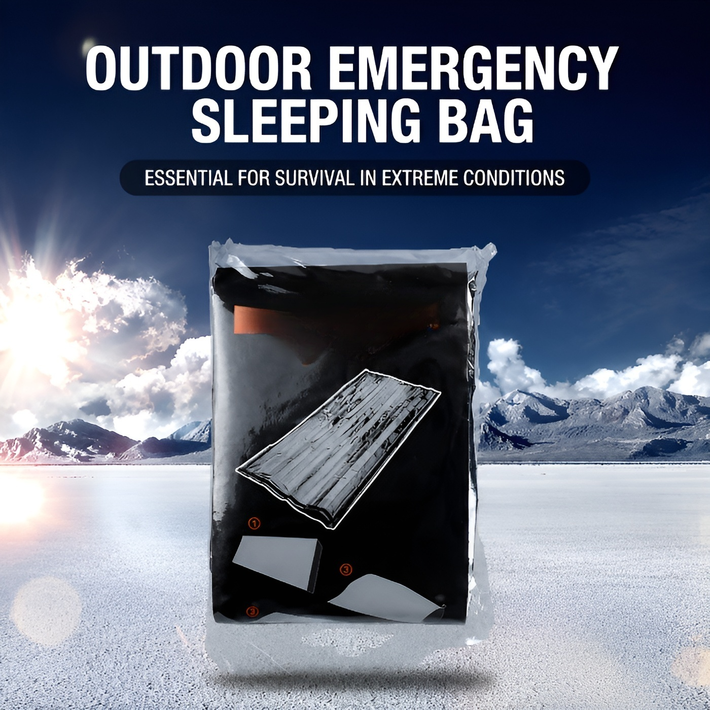 JMY - Outdoor Emergency Disaster Prevention and Survival Sleeping Bag, Portable, Thermal Insulation,