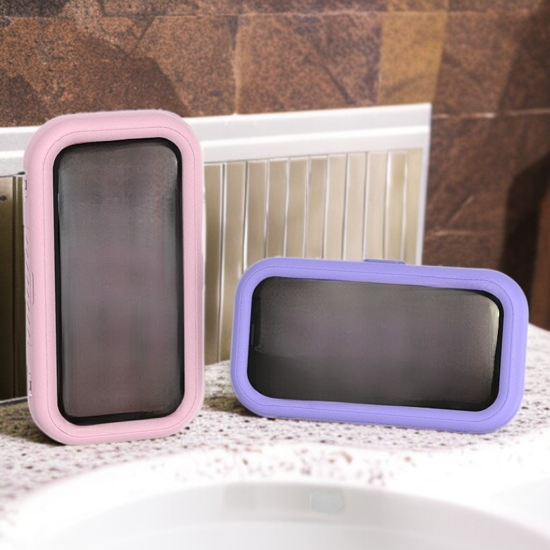 Shower Watching Cell Phone Holder Swivel Bathroom Wall Mount AntiFog