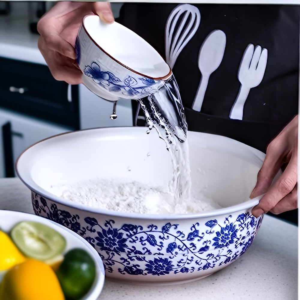 Family Ceramic Mixing Bowl (Large) for Bread Dough
