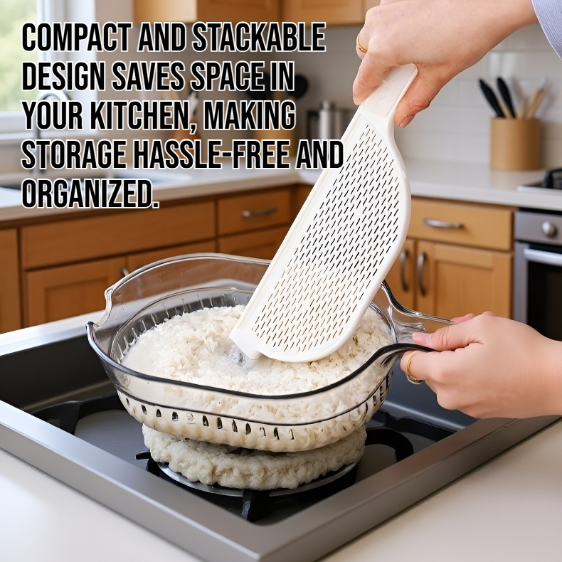 Easy rice cleaning with multifunctional sieve