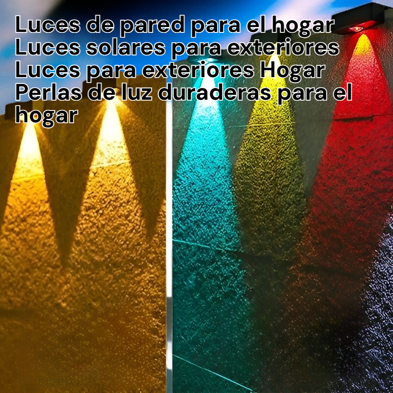 Luz de pared para el hogar, luz solar exterior, luz resistente para exteriores