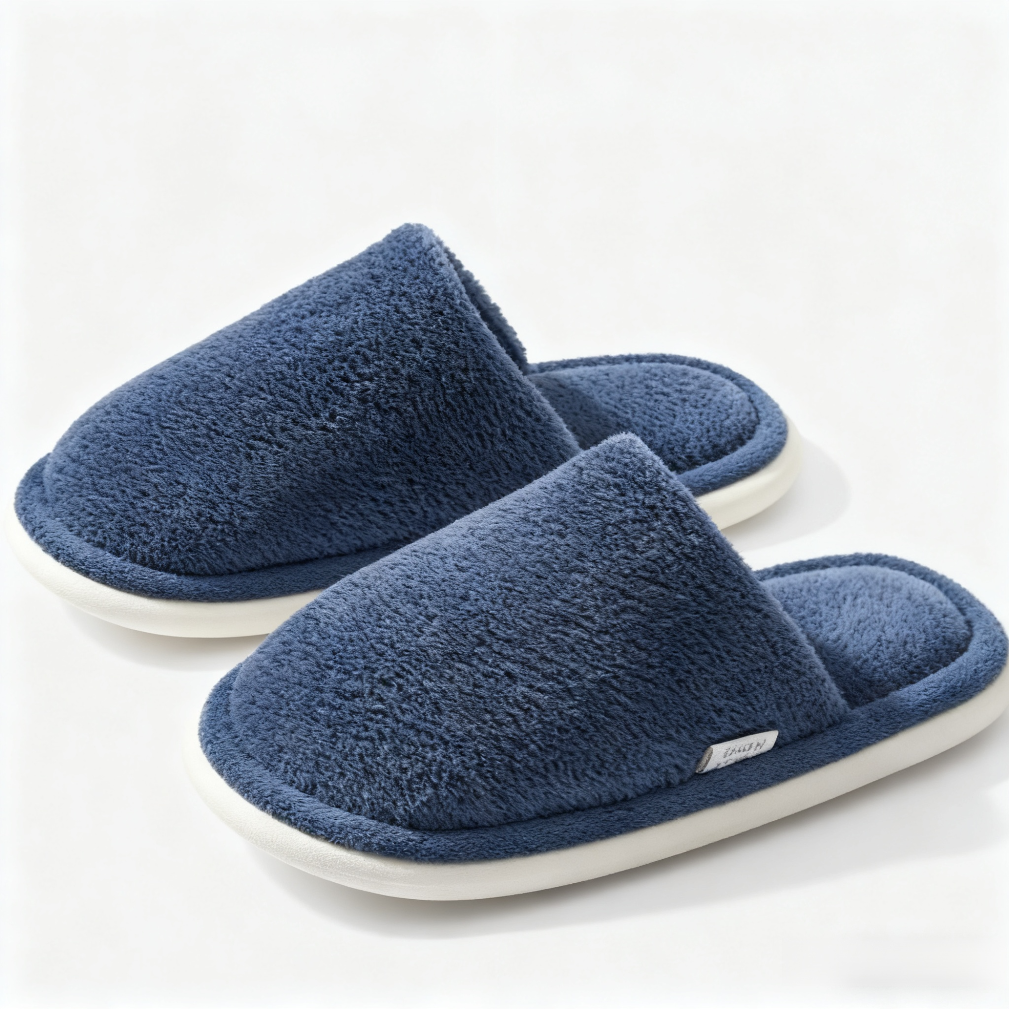 남색 면 재질 슬리퍼