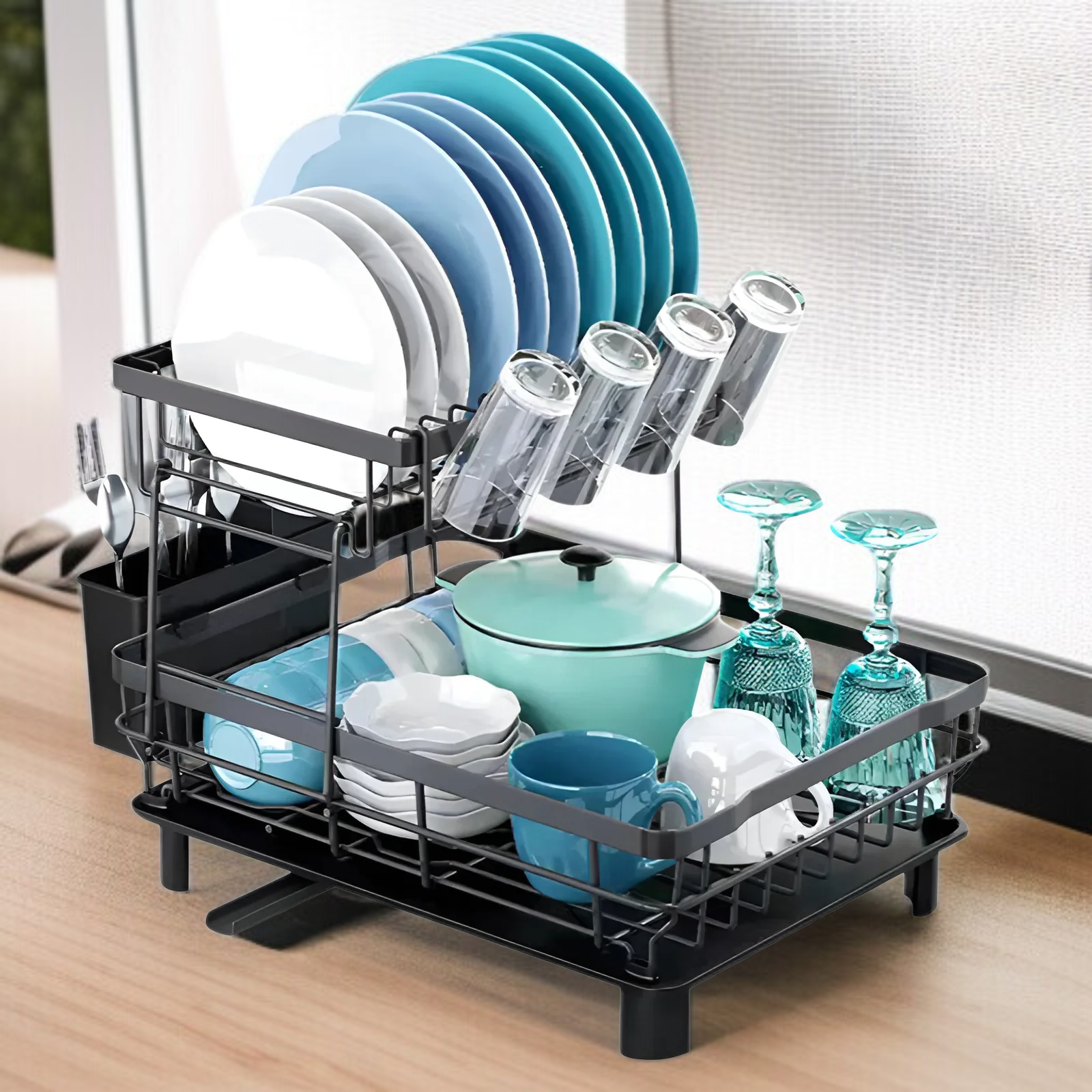 キッチン食器水切りラック食器水切りバスケットシンクシンク食器ラック収納ラック食器ラック