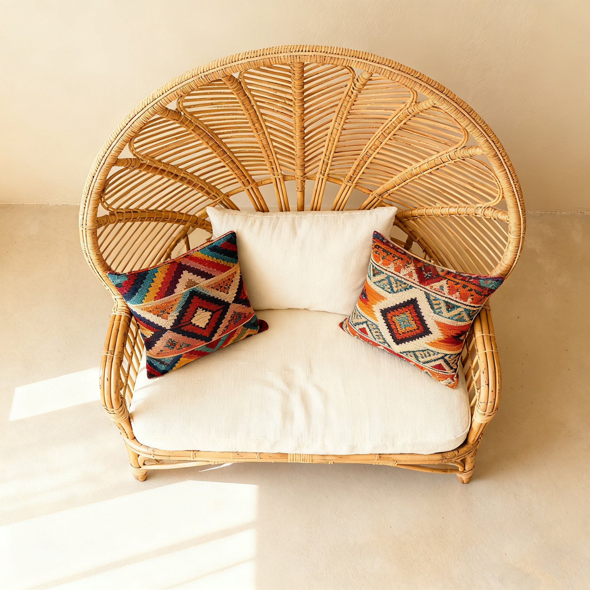 รายละเอียดงานสานโซฟาไม้ไผ่แฮนด์เมด