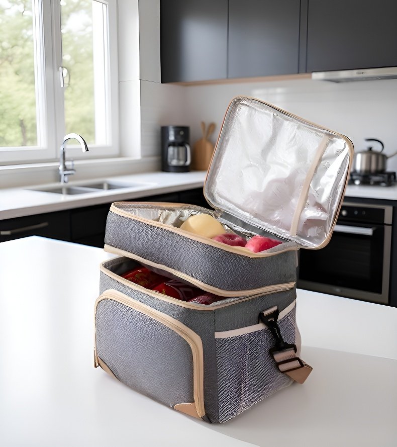 아이스팩과 함께 사용된 보온 가방