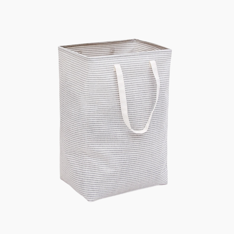 스트라이프 라지 세탁 바구니 접이식 수납 가방 옷 수납 바구니 더러운 옷 바구니 패브릭 세탁 바구니