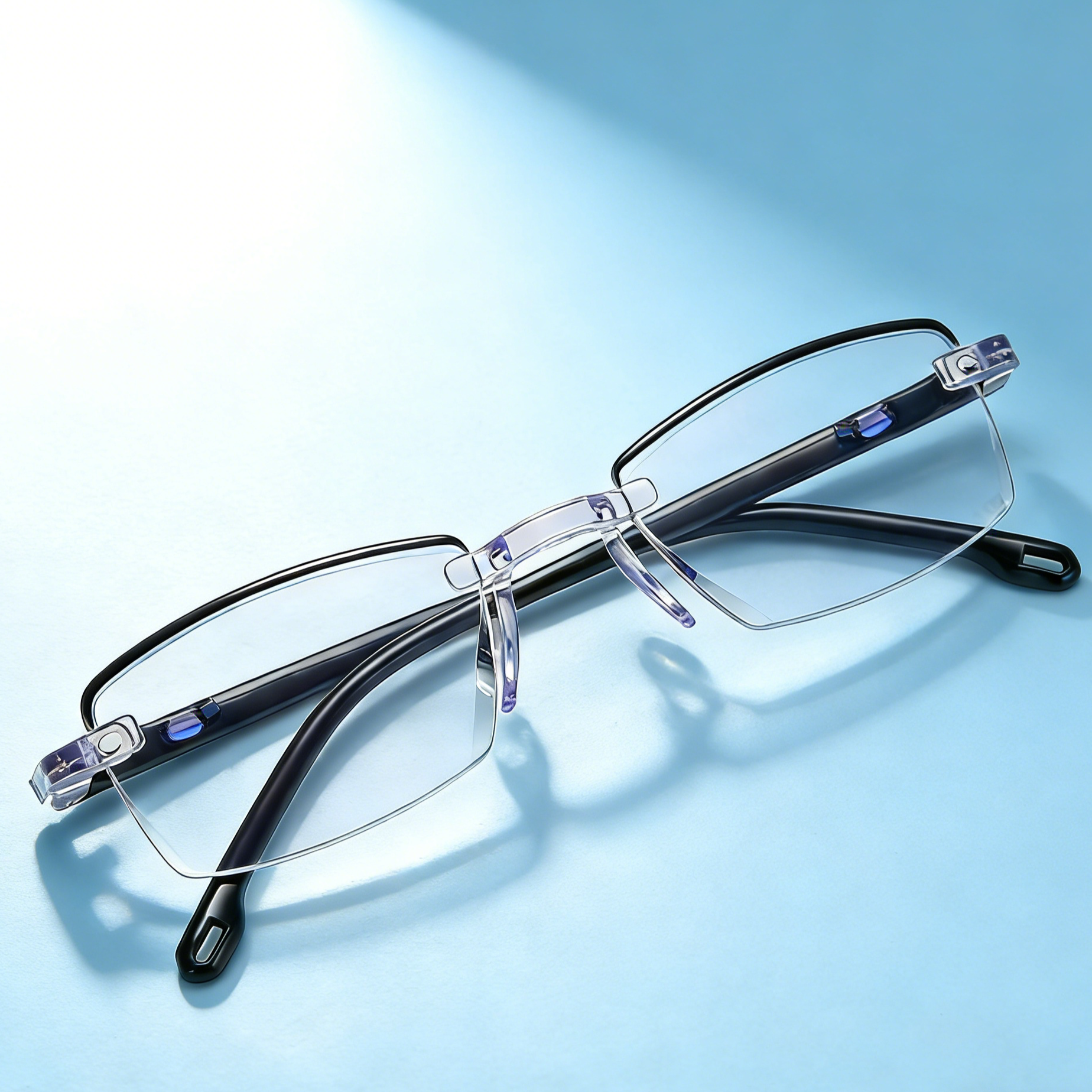 Gafas modernas sin marco para leer y trabajar
