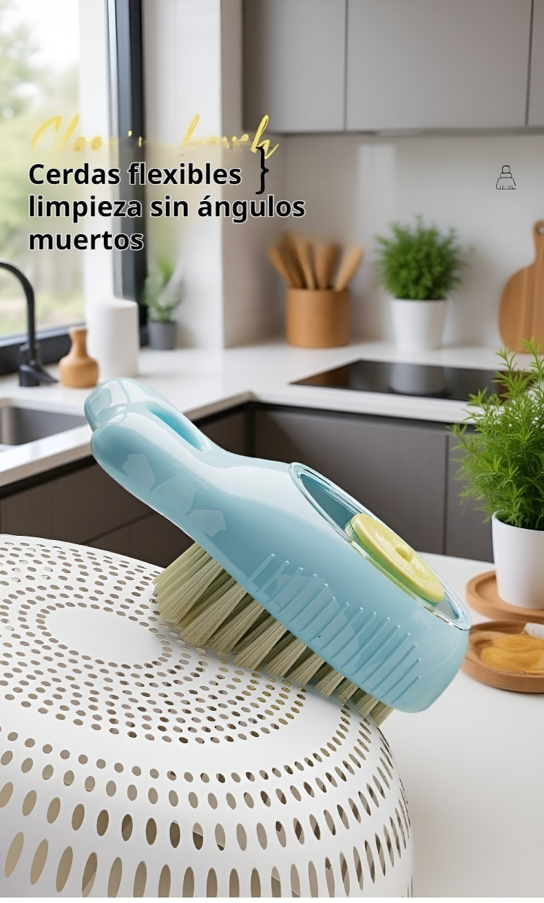 Cepillo ergonómico para limpieza profunda de esquinas
