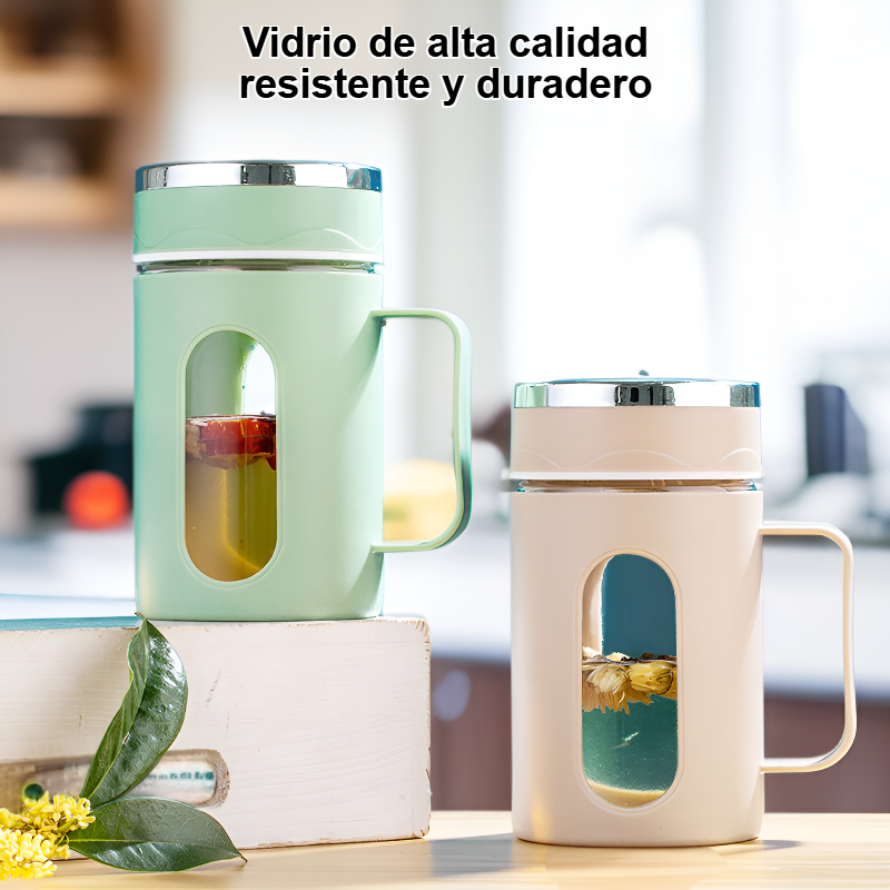 Vaso de agua de vidrio aislante de doble pared