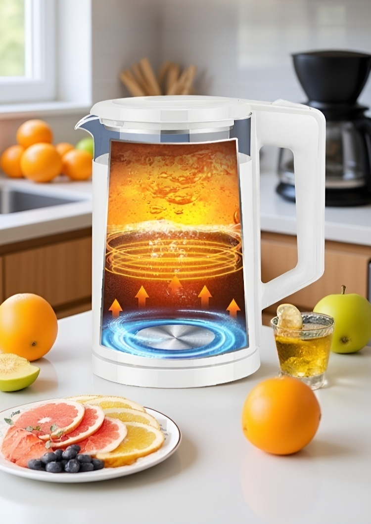 耐久性に優れた電気ケトルのアップ画像