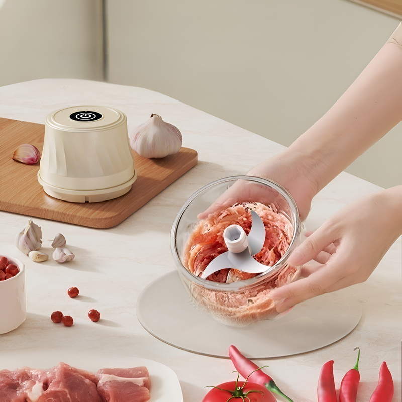 ミニ多機能電動ガーリック＆ミートチョッパー