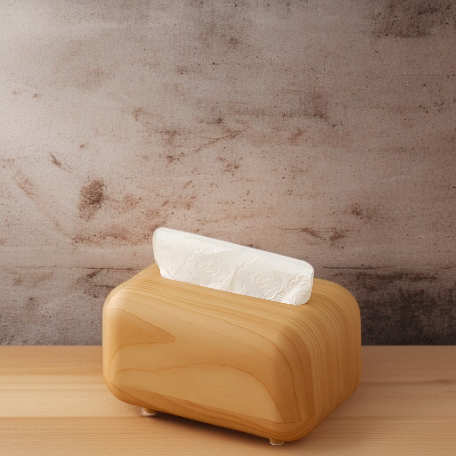 통나무 스타일 홈 데스크탑 냅킨 상자